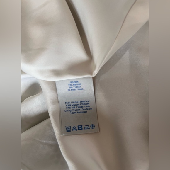 BODEN Dress Size 8 Long Silk Blend Azalea Sheath Blue Floral Abstract Ombré Boho - Picture 9 of 9